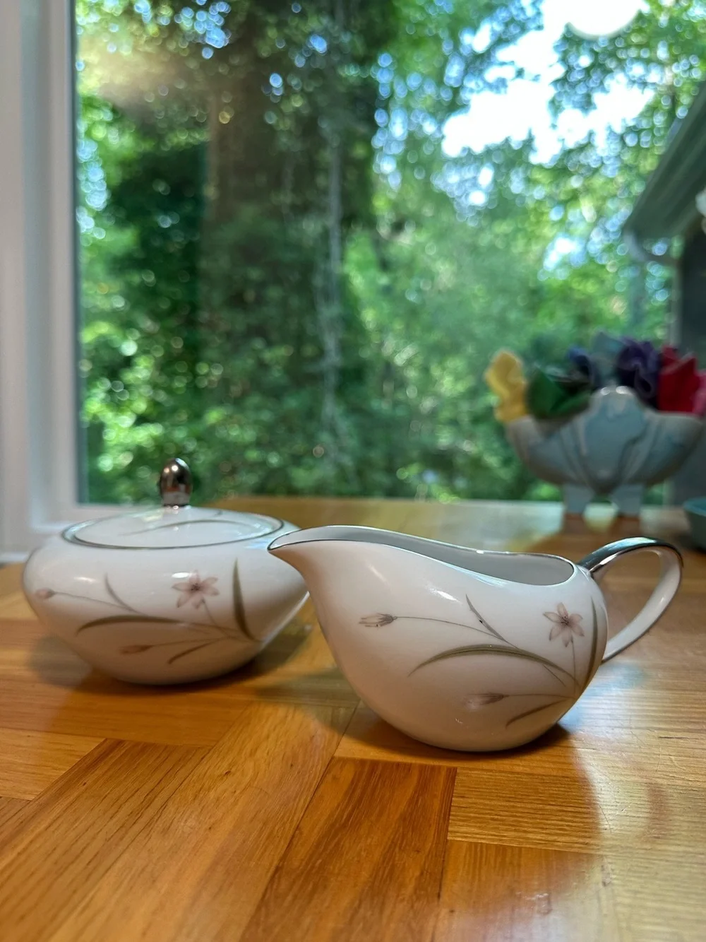Floral Vintage 70/80s Discontinued “Astrea” Mikasa Pink Flowers 4-Pc Serving Set